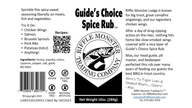 Guides Choice Spice Rub Lable